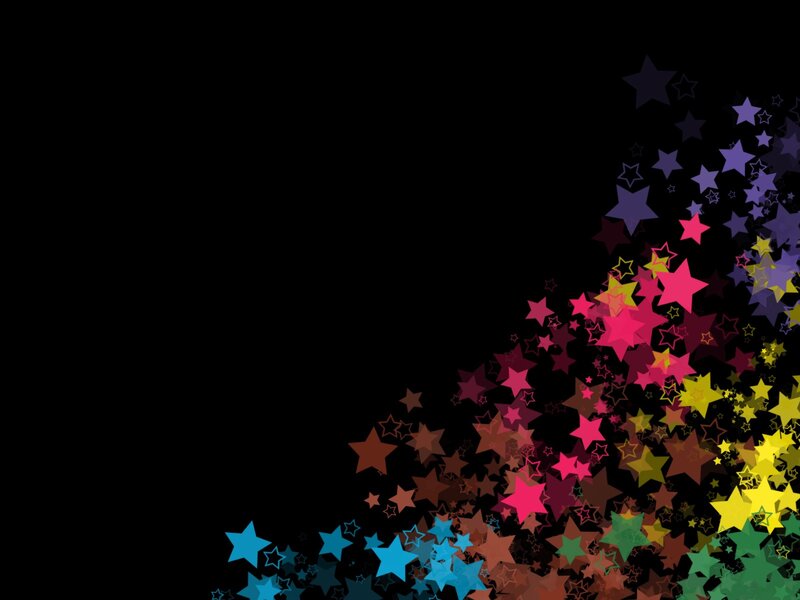 Colorful Stars on Black — Celestial