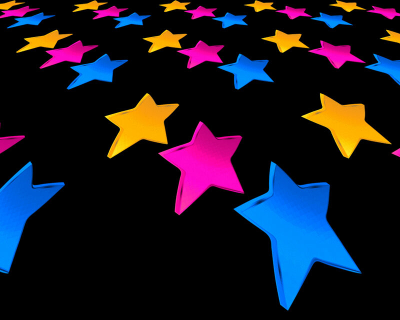 Colorful Stars on Black