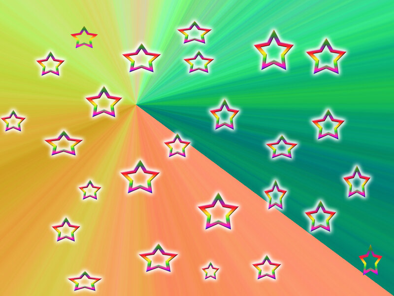 Colorful Stars on Gradient