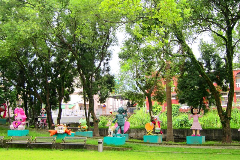 Colorful Statues in Park