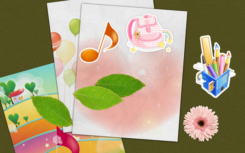 Colorful Stickers on Paper