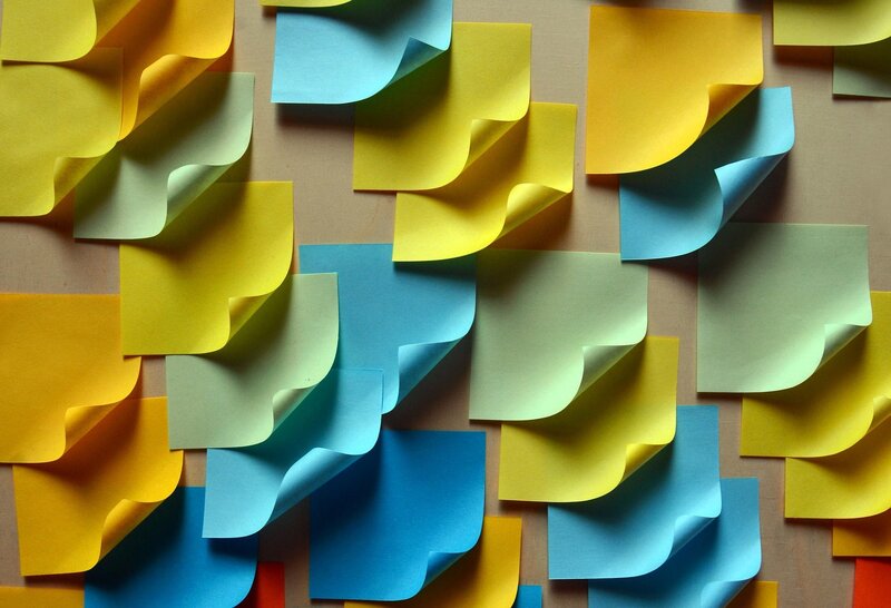 Colorful Sticky Notes — Yellow, Organized