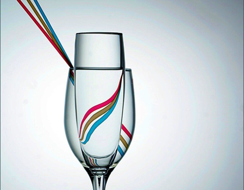 Colorful Straws in a Glass