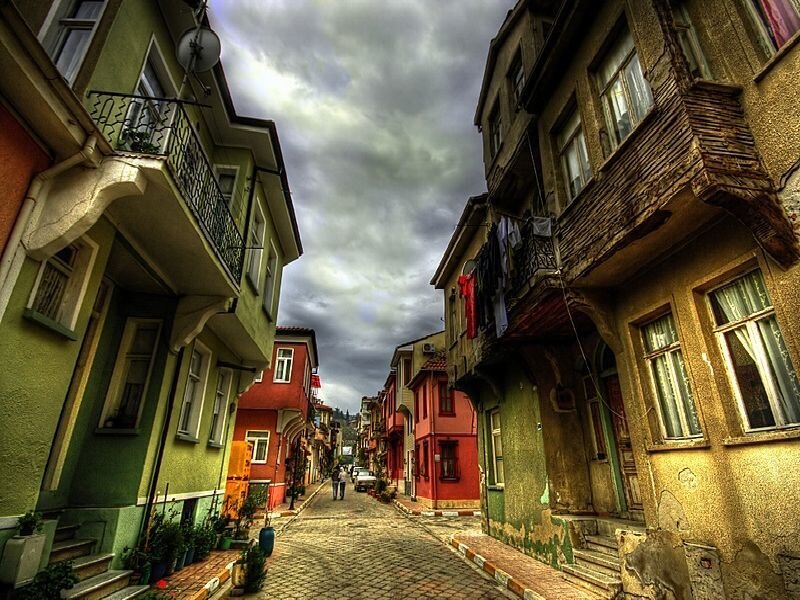 Colorful street in Istanbul
