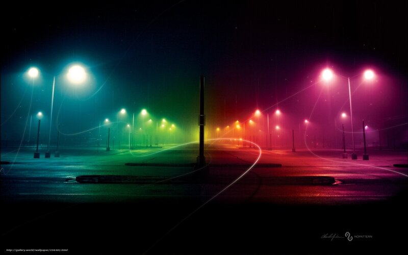 Colorful Street Lights — Green