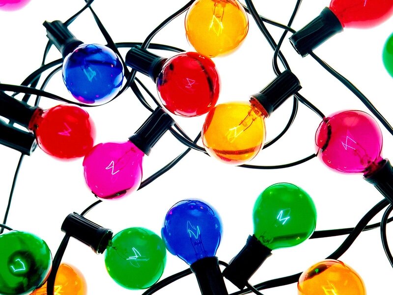 colorful string lights