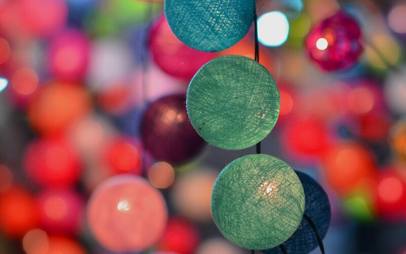 Colorful String Lights — Green