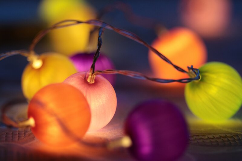 Colorful String Lights — Yellow, Warm