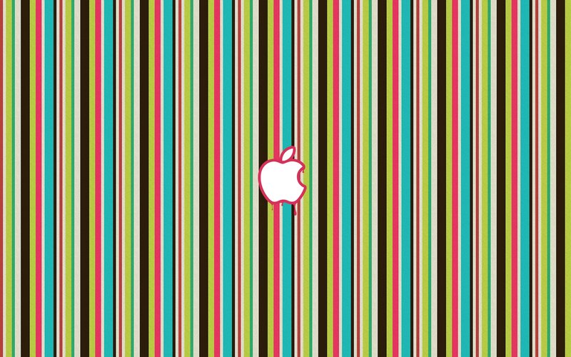 colorful striped apple logo