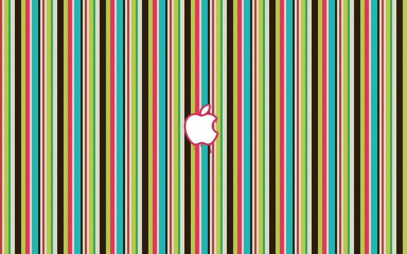 colorful striped apple logo