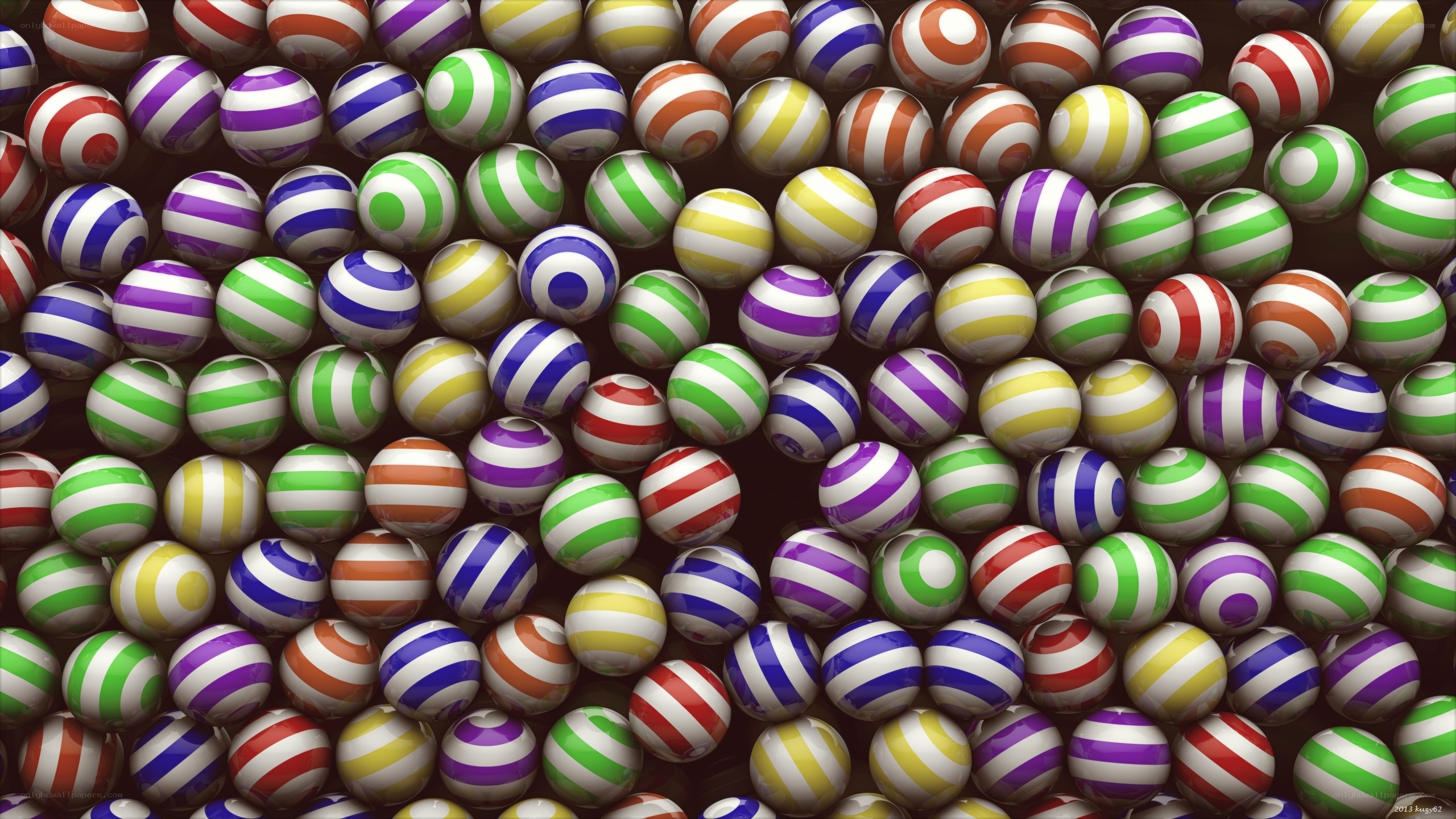 colorful striped balls