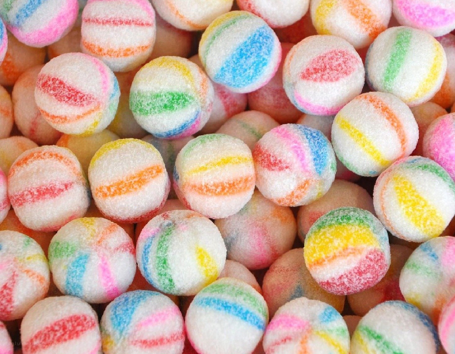Colorful striped candy balls