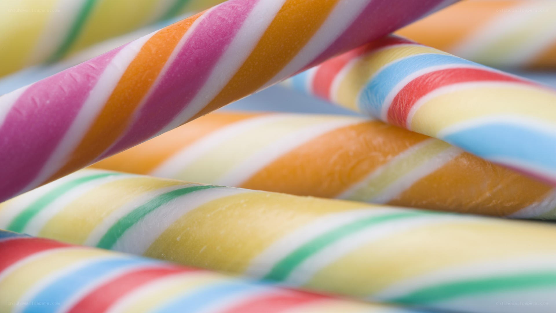 Colorful striped candy canes