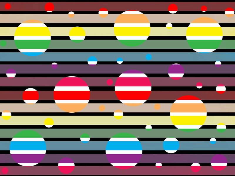 Colorful striped circles pattern
