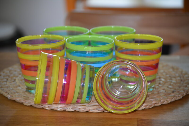 Colorful Striped Glasses