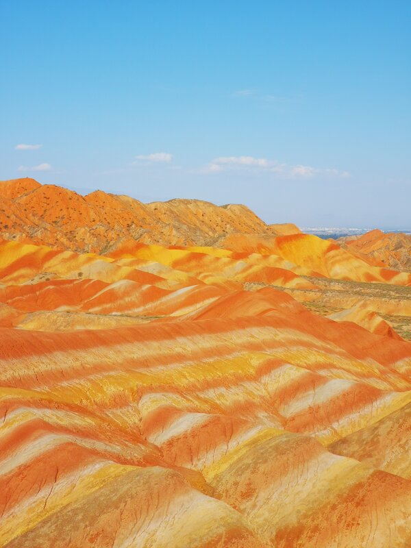 Colorful Striped Hills — Orange