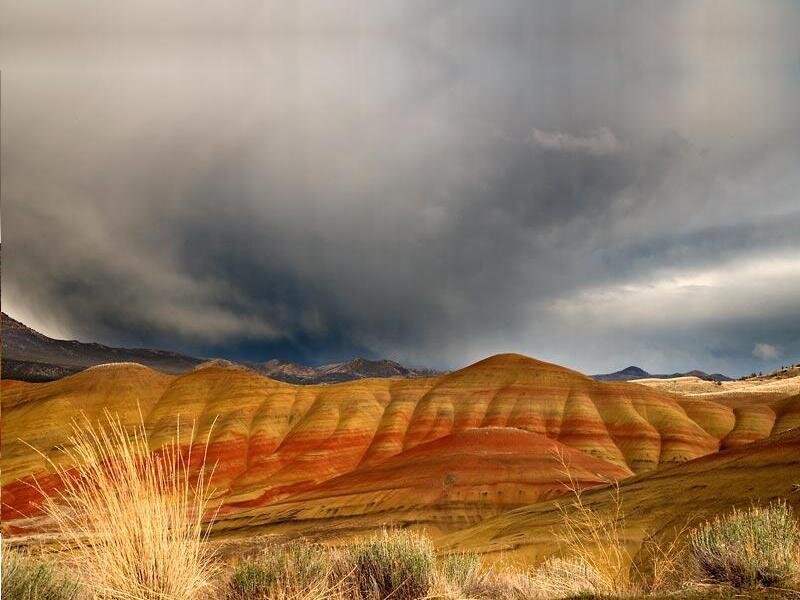Colorful Striped Hills