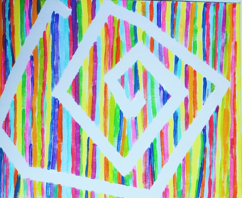 Colorful Striped Painting