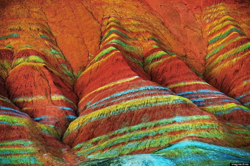 Colorful Striped Rock Formations