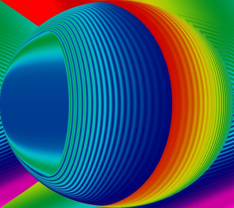 Colorful Striped Sphere