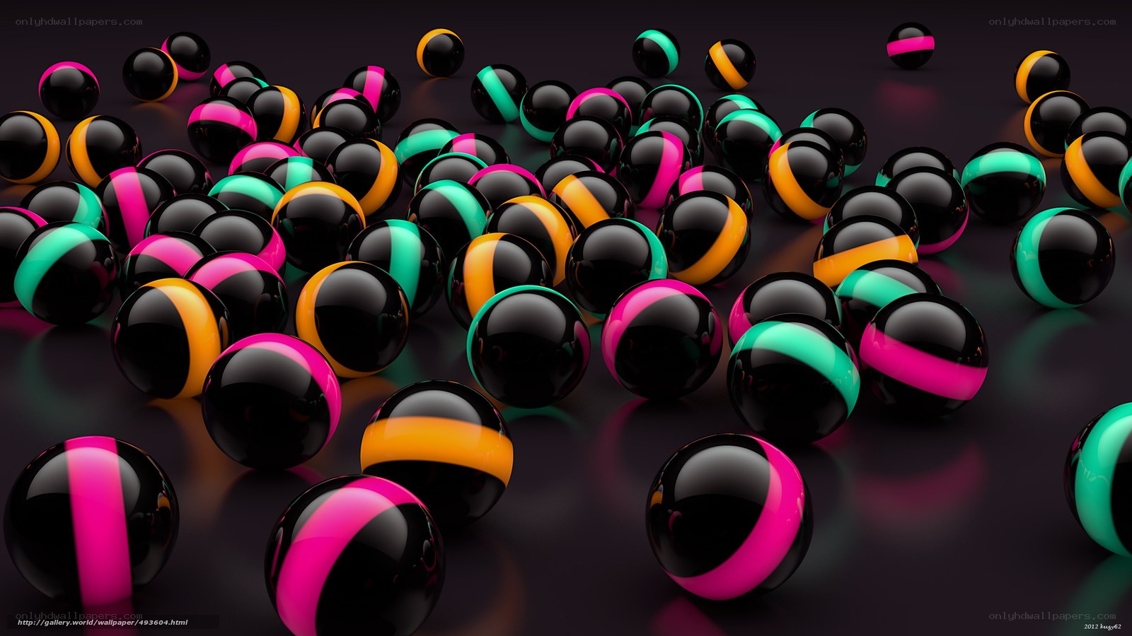 Colorful striped spheres