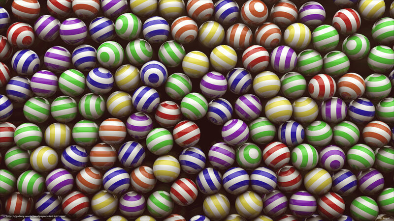 Colorful Striped Spheres — Red