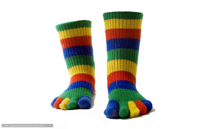 colorful striped toe socks