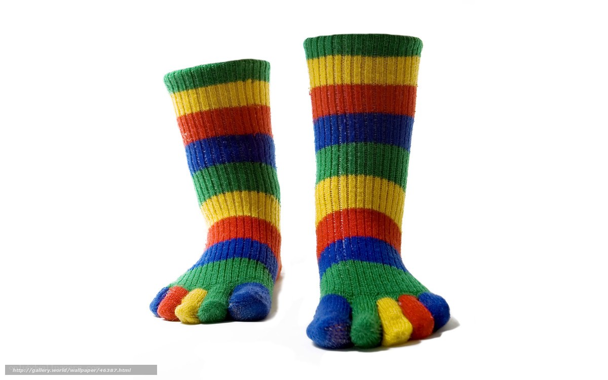 colorful striped toe socks