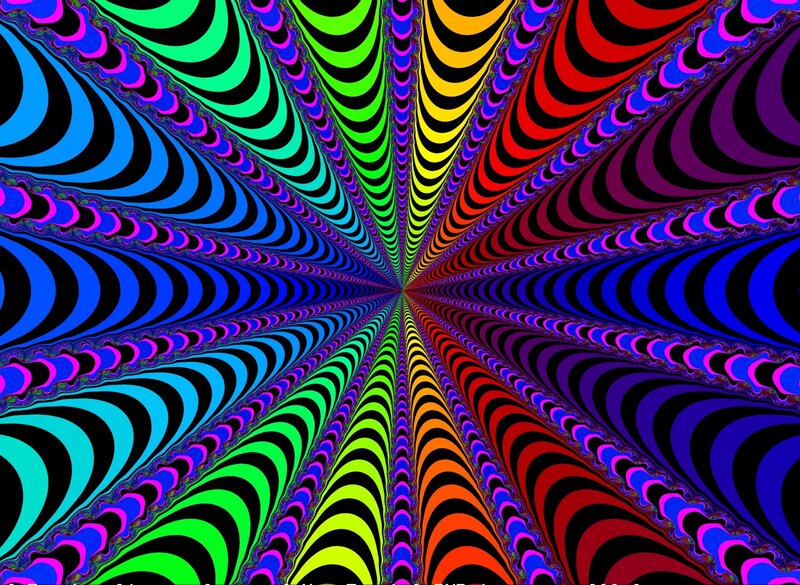 Colorful Striped Tunnel