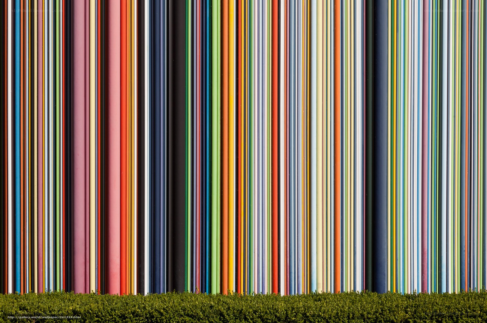 Colorful striped wall