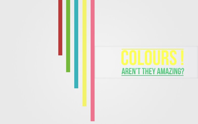 Colorful stripes and text