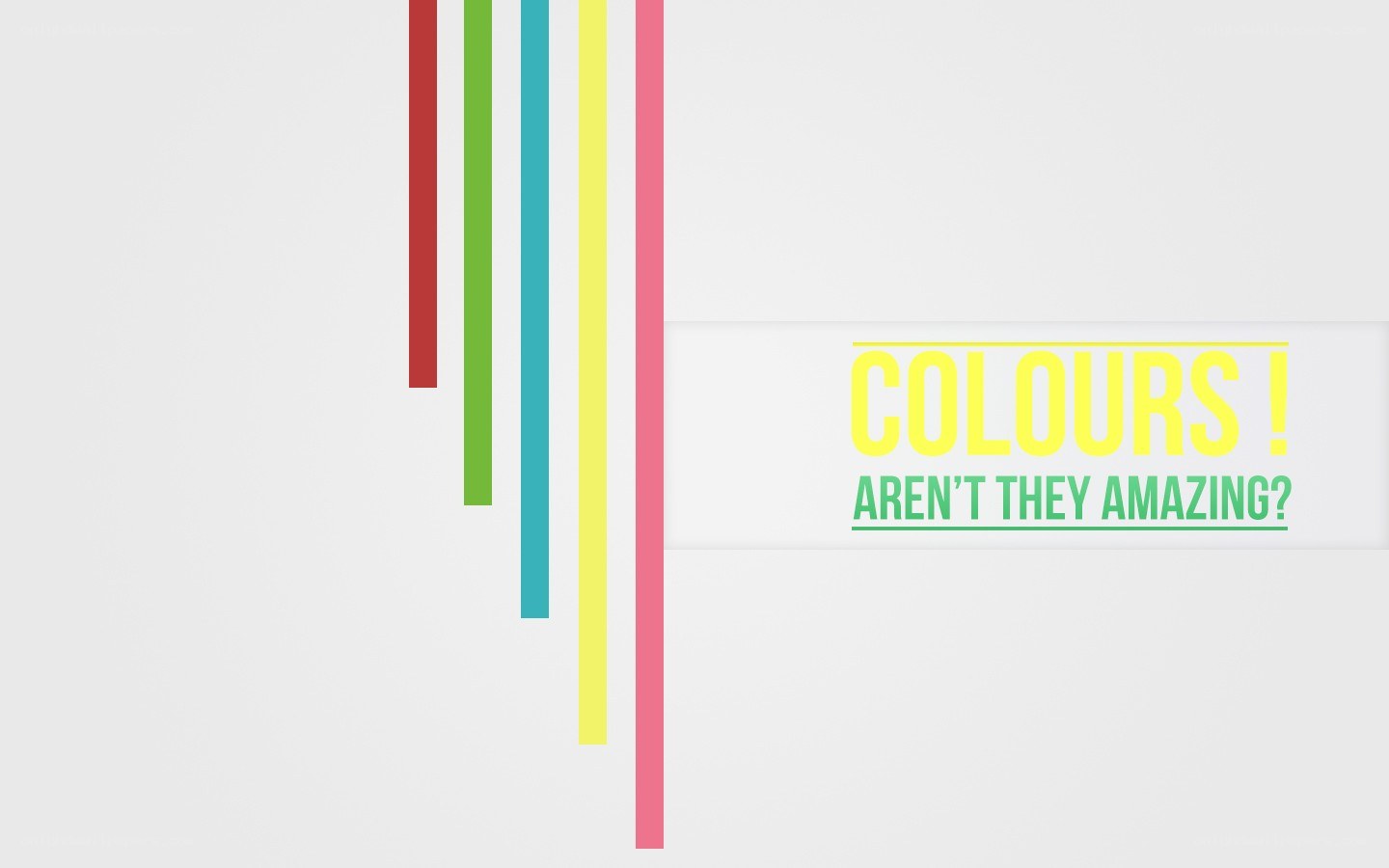 Colorful stripes and text