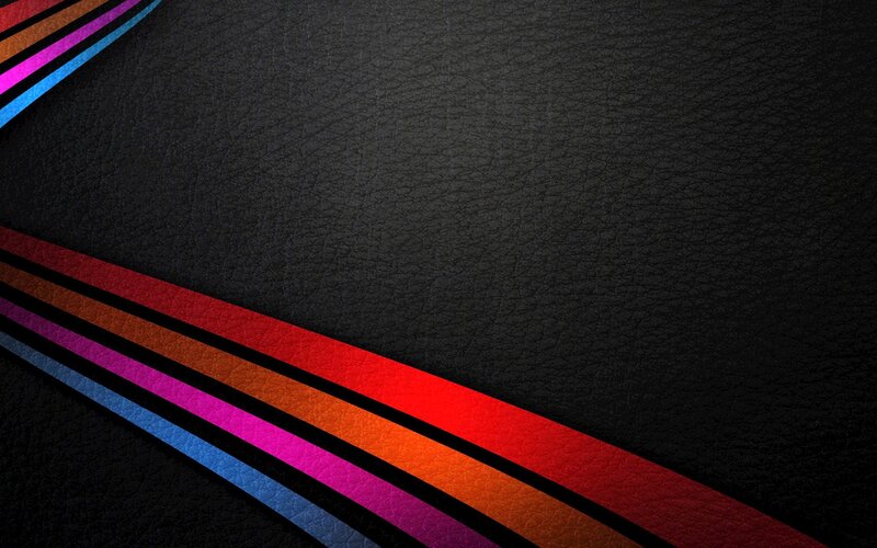 colorful stripes on black leather