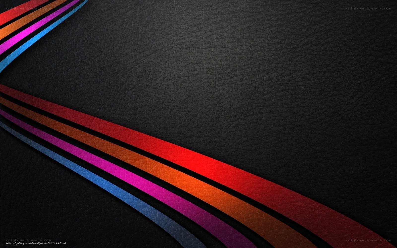 colorful stripes on black leather
