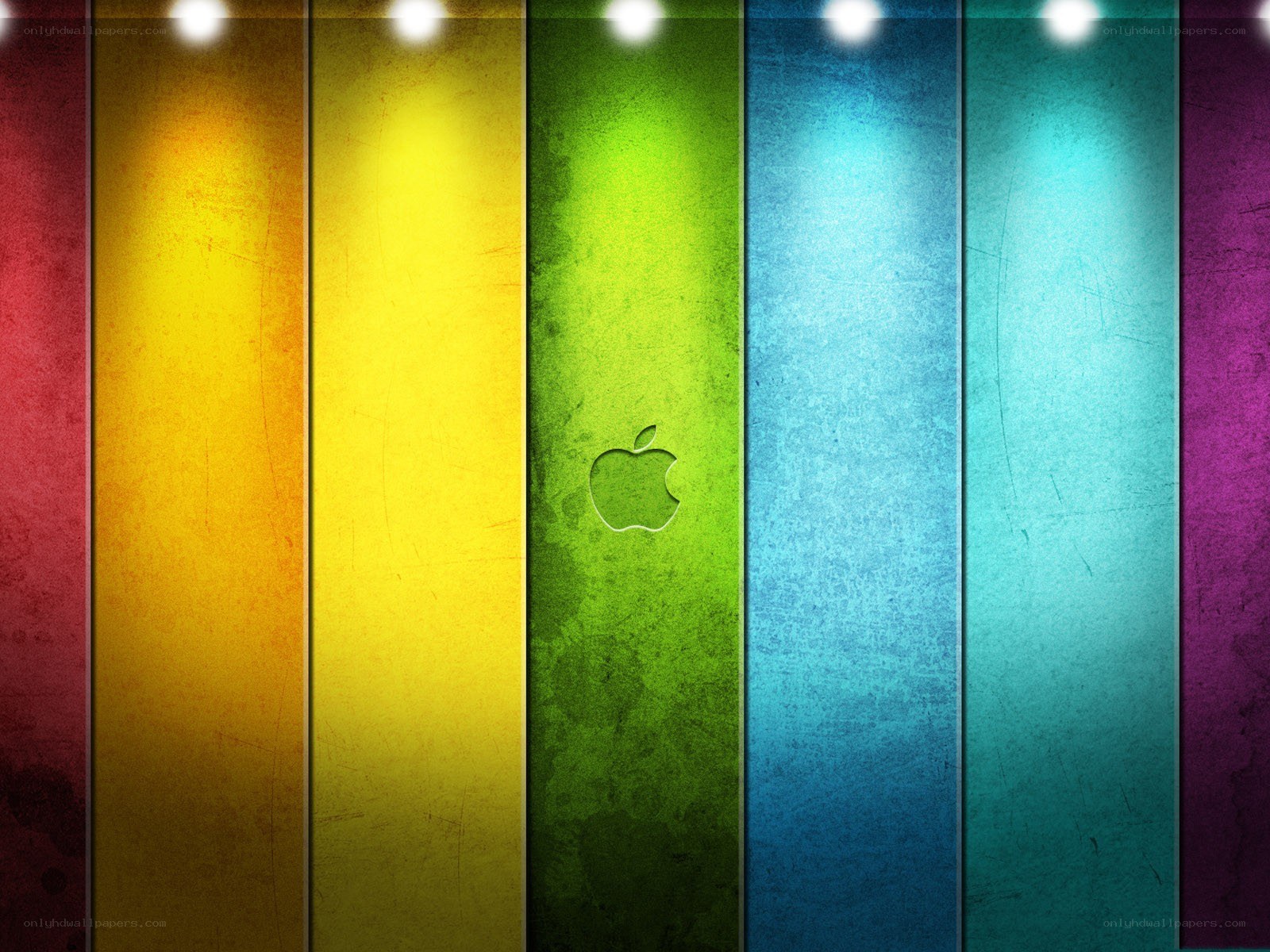 colorful stripes with apple logo