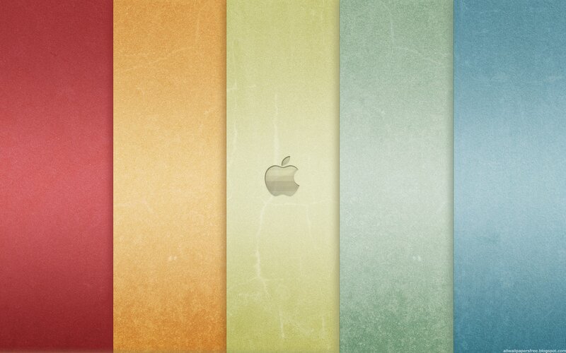 colorful stripes with apple logo