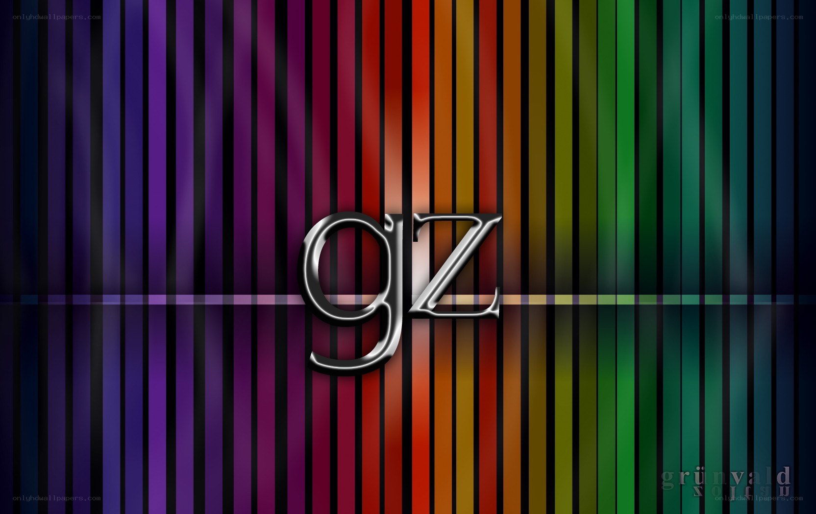 colorful stripes with letters gz