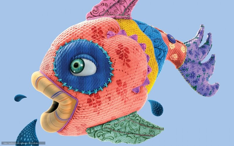 colorful stuffed fish toy