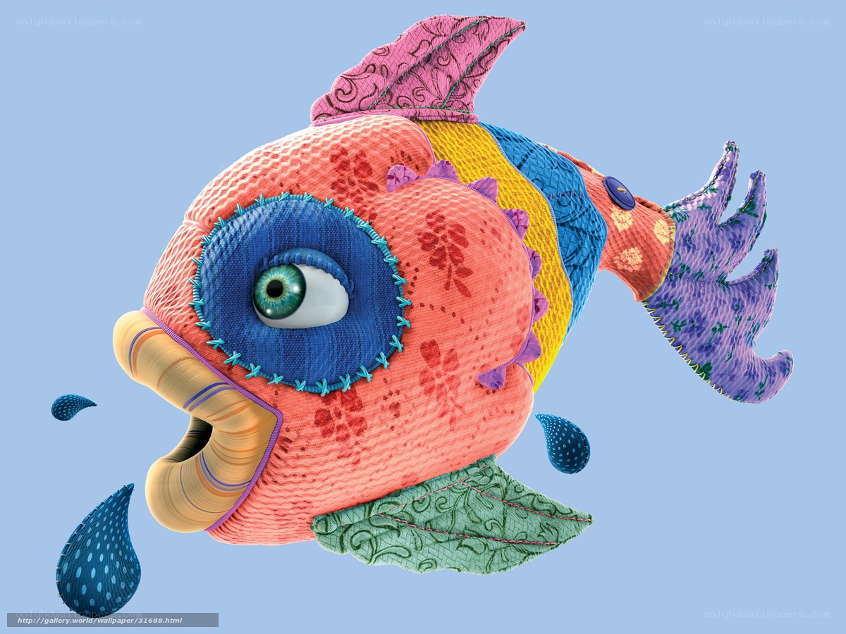 colorful stuffed fish toy