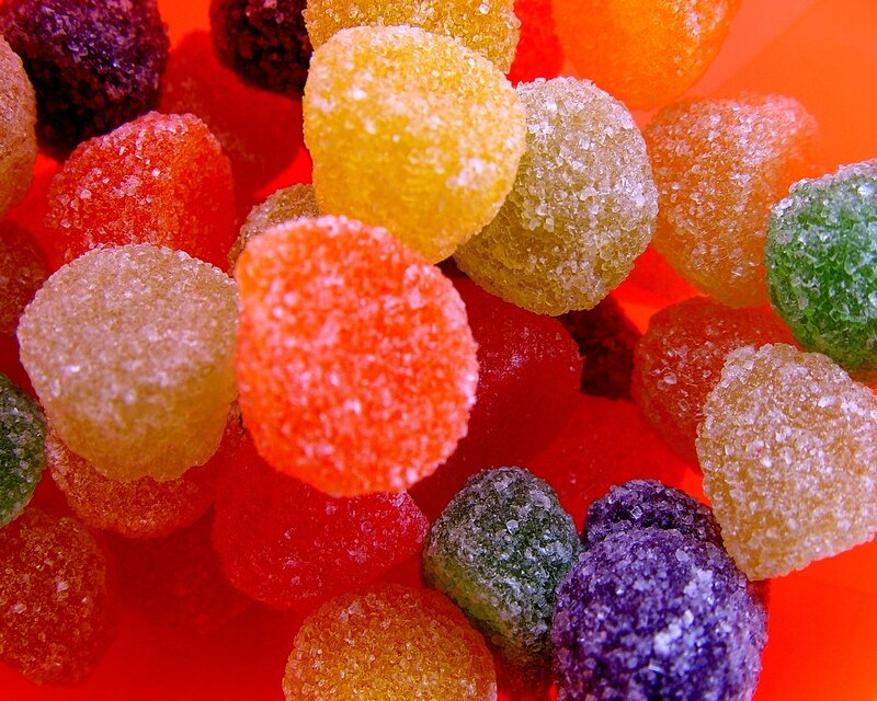 Colorful sugar-coated candies