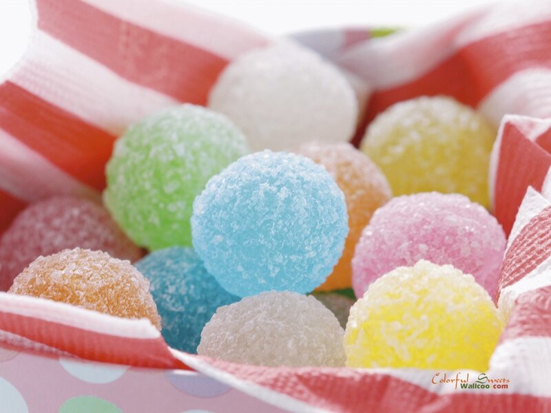 Colorful sugar-coated candies