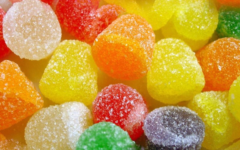 Colorful sugar-coated candies