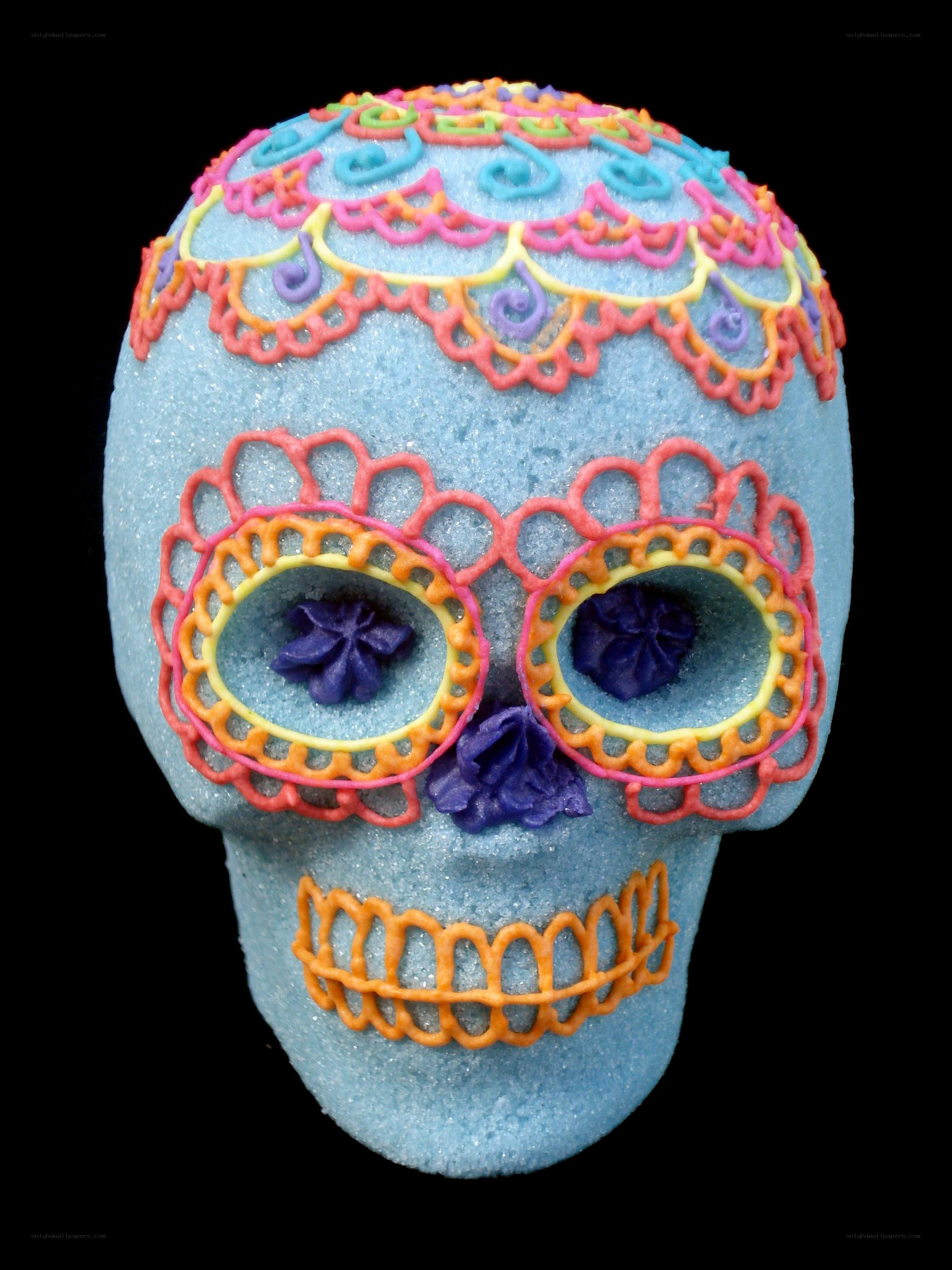 colorful sugar skull