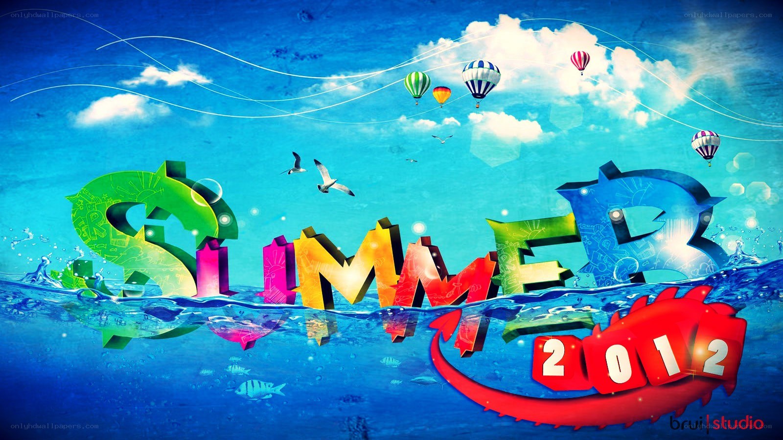 Colorful summer 2012 graphic