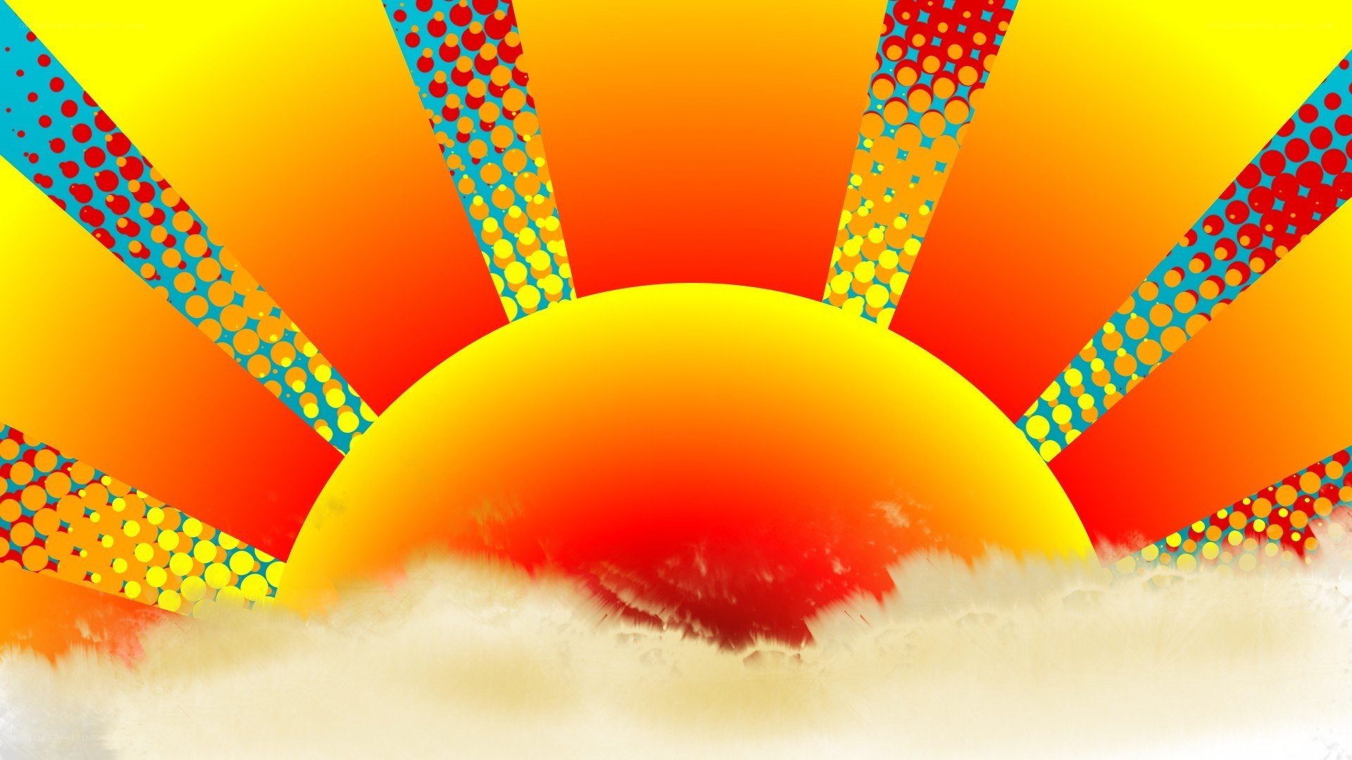 colorful sunburst design