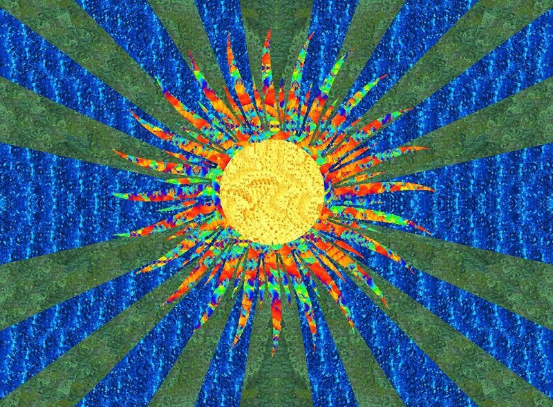 Colorful sunburst design