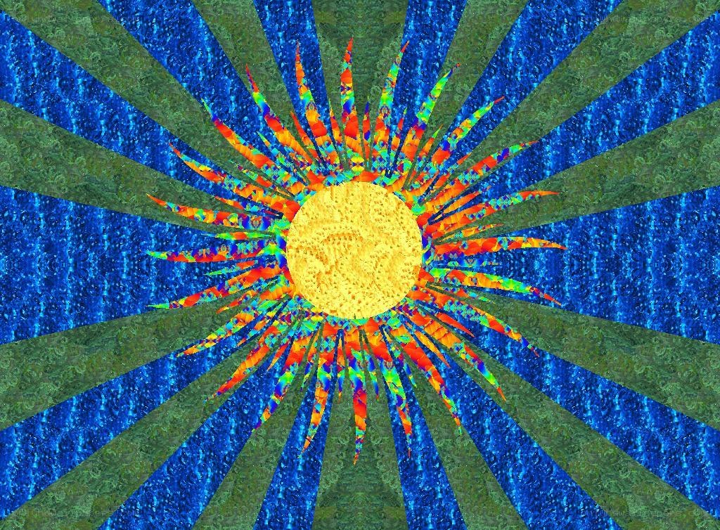 Colorful sunburst design
