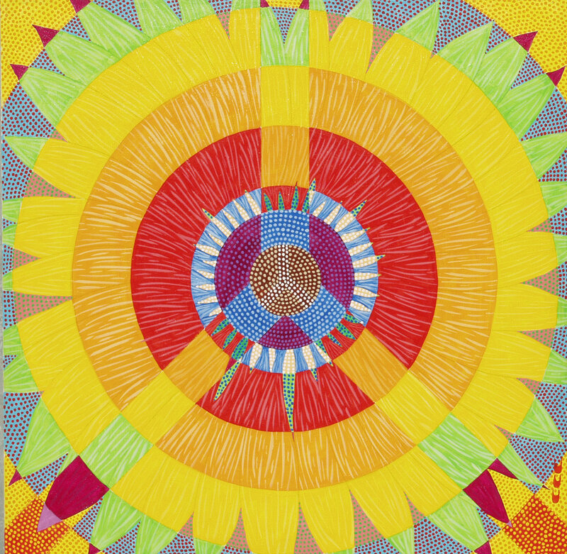Colorful sunflower mandala