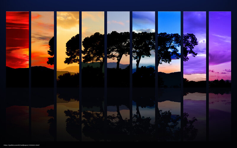 Colorful sunset landscape