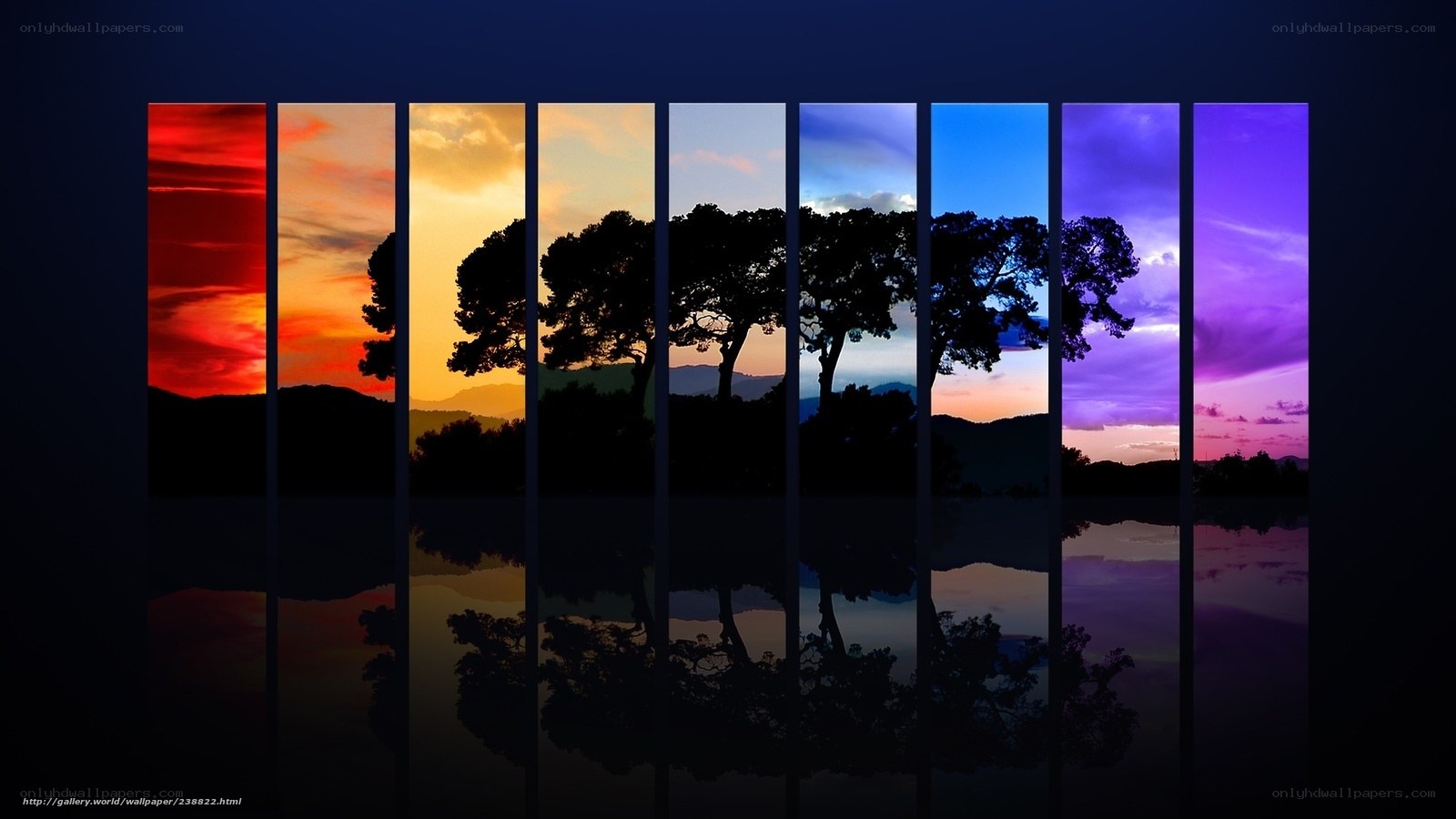Colorful sunset landscape